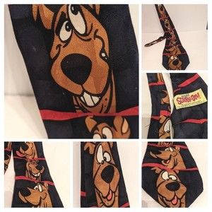 Vintage 1997 Silk Fun Scooby Doo Neck Tie Cravate Cartoon Network Hanna Barbera